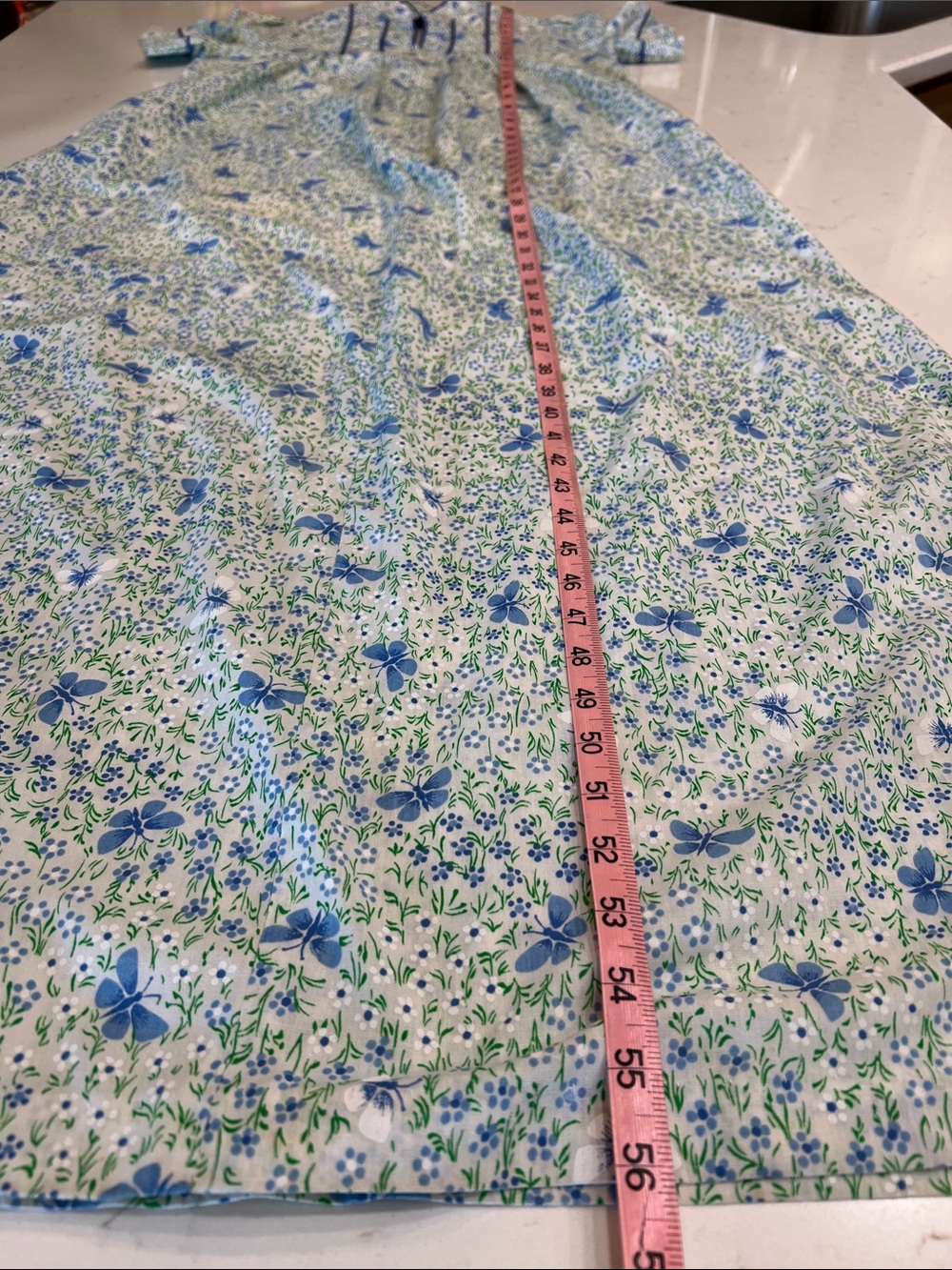 Vintage Loungees Floral Butterfly Zip Front Housecoat Hostess Lounge Maxi Dress - Picture 9 of 9